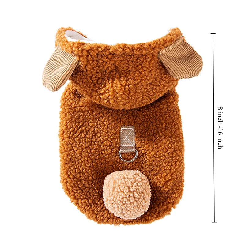 Puppy cat clothes Four seasons cute animal sleeveless traction sweater Teddy pet cat clothes dog clothes