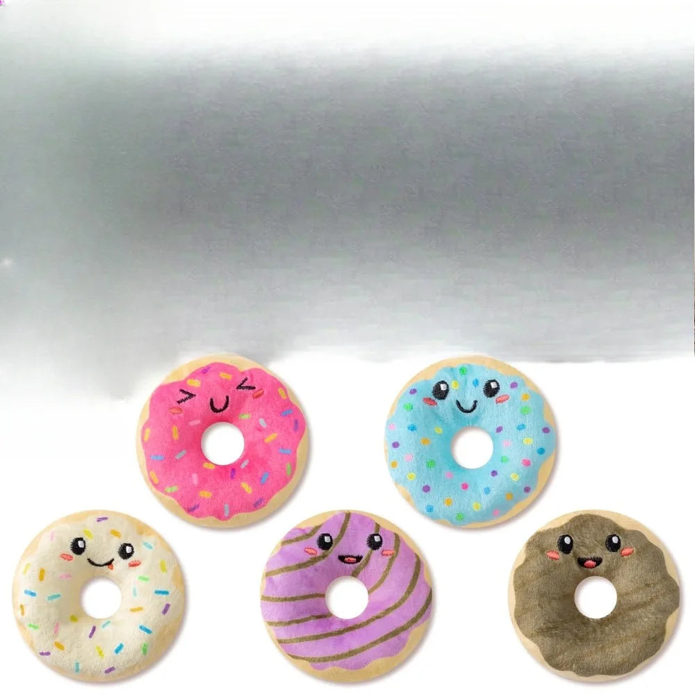 Summer Donut Catnip Toys  Donut Cat Toys Gifts Cute Funny Dessert Pet Supplies, Indoor Cats Chew Bite Scratch Teething Tools Kit