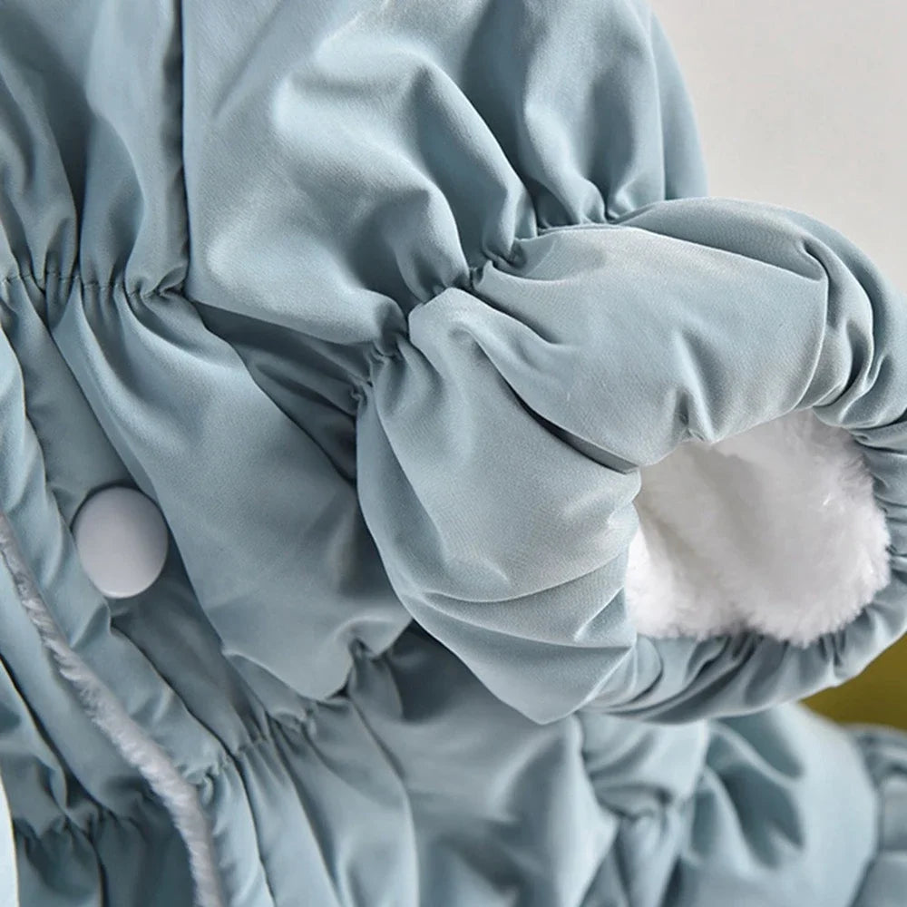 Winter Warm Dog Dress Puppy Pet Dog Coats Princess Floral Bubble Skirt Dog Cat Hooded Jacket Chihuahua Yorkie Outfit Clothing