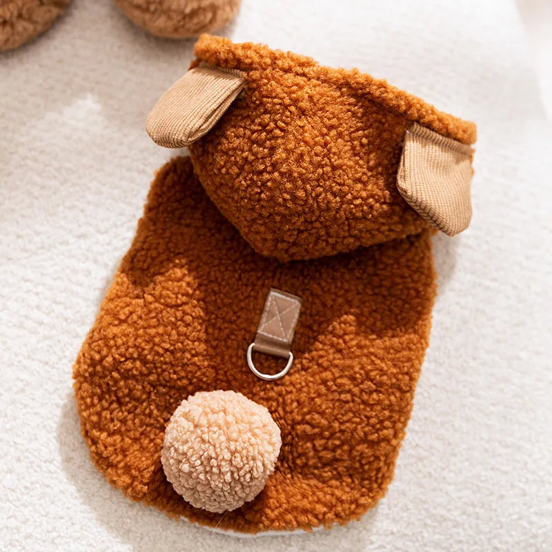 Puppy cat clothes Four seasons cute animal sleeveless traction sweater Teddy pet cat clothes dog clothes