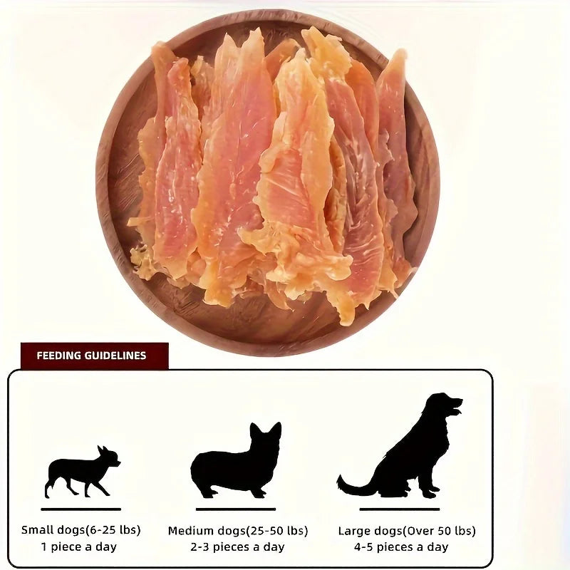 3-Pack(3 x 100g/3.53oz) Chicken Chest For Dogs, Chicken Dog Treats For Small Dogs, Medium Pets And Large Breeds