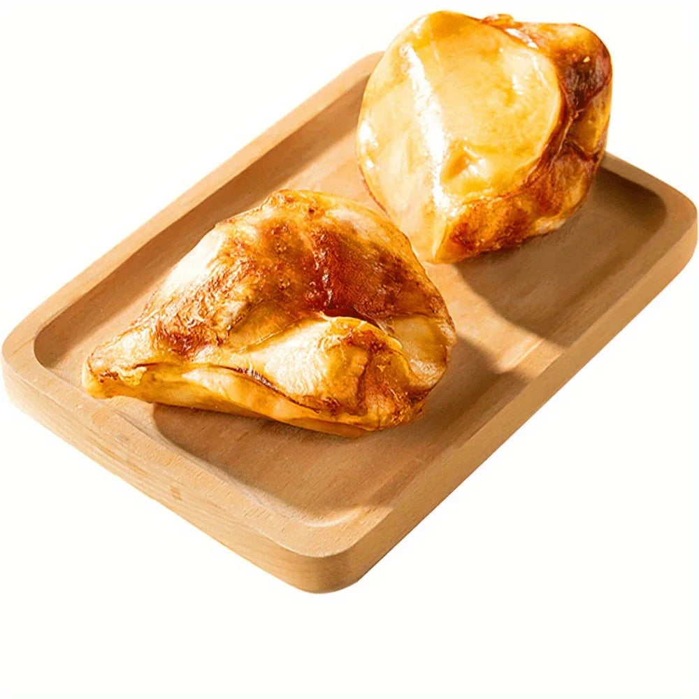 1 Pack(3Count)-11.64oz(330g)-Dog Bones Cow Knee Cap Bone for Small and Medium Breed Dogs Natural