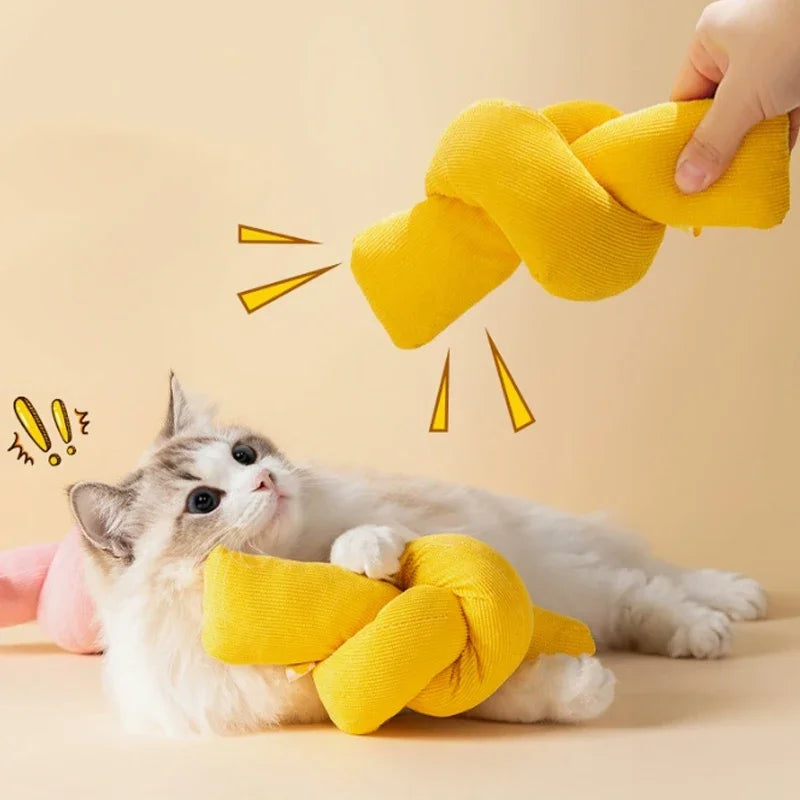 Catnip Pets Toy Cat Chew Toy Puppy Kitten Teeth Grinding Cat Plush Pillow Rustle Sound Catnip Toy Cat Kicker Toy Cats Supplies