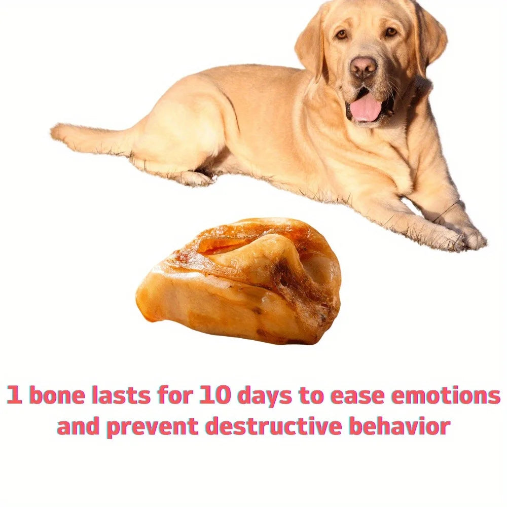 1 Pack(3Count)-11.64oz(330g)-Dog Bones Cow Knee Cap Bone for Small and Medium Breed Dogs Natural