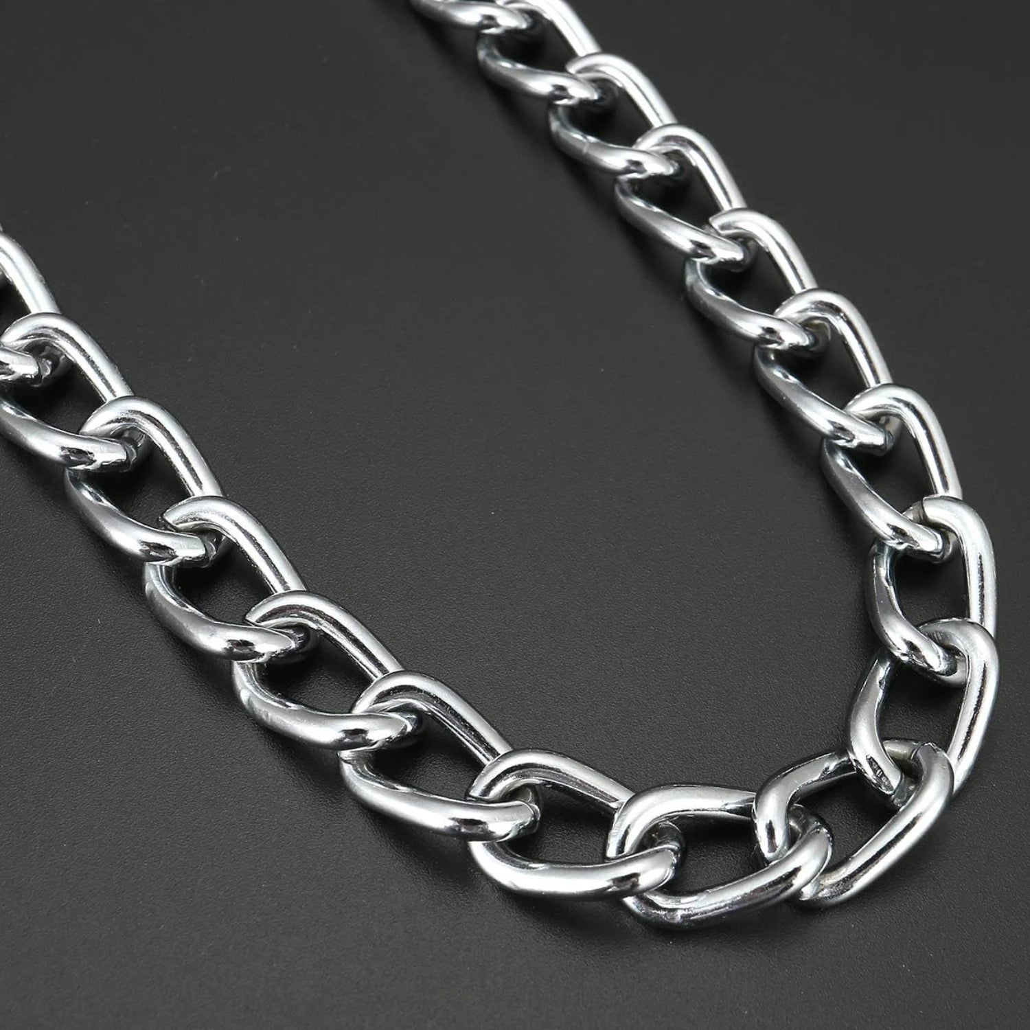 Metal Dog Leash, Integrated Dog Collar and Leash, 4ft Chew Proof Dog Chain Leash with P Chain Slip, Heavy Duty Sturdy Pet Dog Le