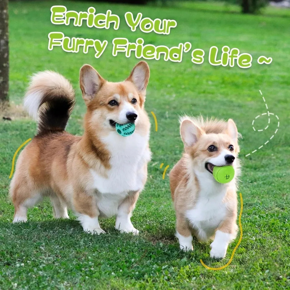 Interactive Dog Toys for Treat Dispensing, Durable Puppy Toys for Teething, Dog Treat Ball for Teeth/Slow Feeder/IQ Training/Pla