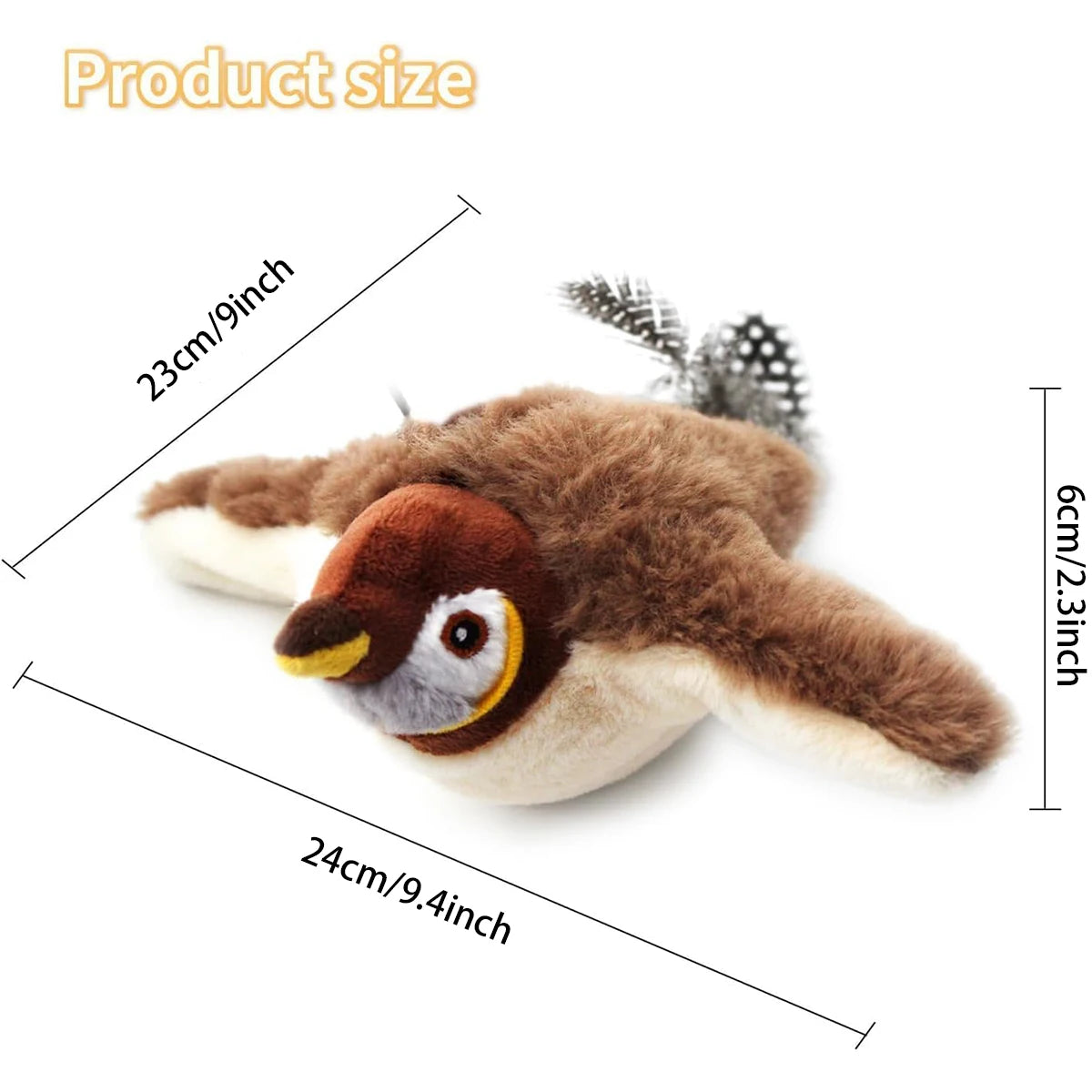 Interactive Flying Bird Toy for Cats and Small Dogs with Chirping and Flapping Wings Pet Entertainer
