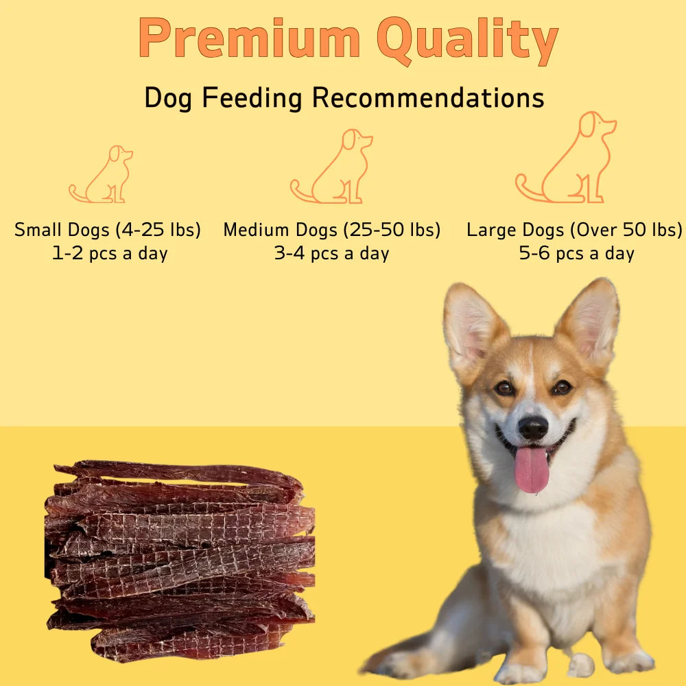 150g/5.29oz  Chicken Jerky and Duck Jerky Dog Treats For Small, Medium, Large Dog, Made With Real Pure  Duck - Healthy