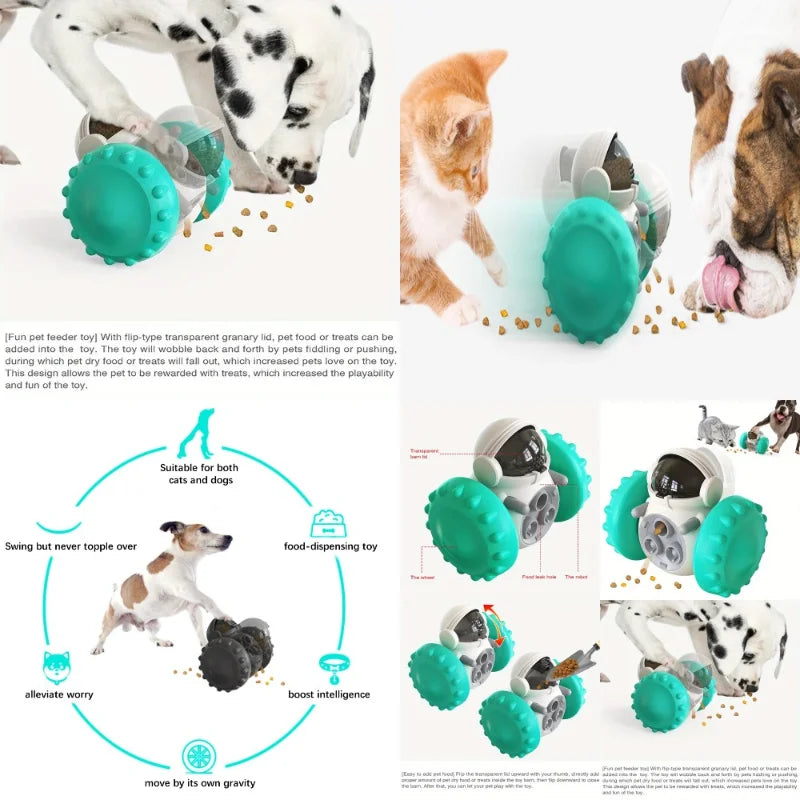 Fun and Challenging 1pc Treat Dispensing Puzzle Toy - Promotes Mental Stimulation, Slows Down Eating for Small and Medium Dogs