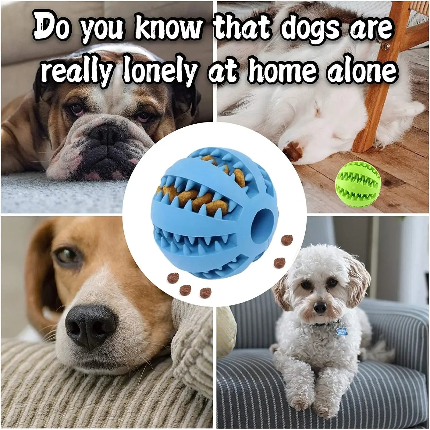 Dog Treat Toy Ball, Dog Tooth Cleaning Toy, Interactive Dog Toys 5cm