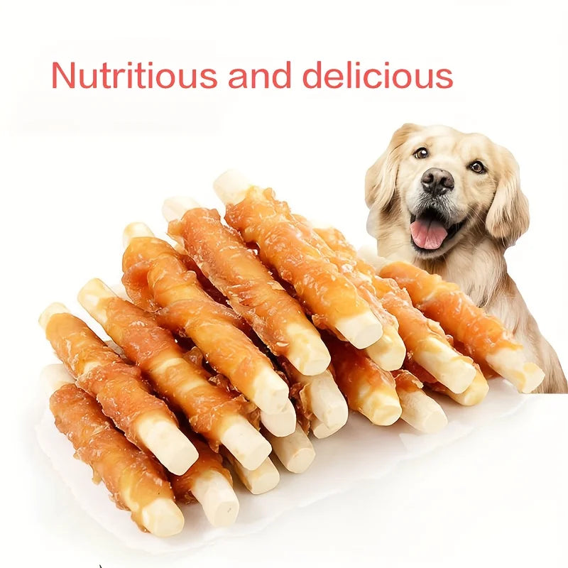 2-Pack(2 x 200g/7.05oz)  Chicken Wrapped Milk Calcium Stick, Dog Treats For Small, Medium, & Large Dog - Made With Chicken