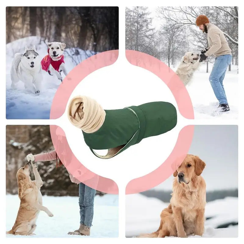 Dog Turtleneck Sweater Cold Weather Thicken Pet Turtleneck Pullover Waterproof Doggie Turtleneck Jacket Thermal Dog Sweater