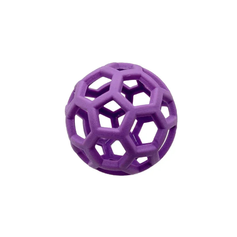 Natural Rubber Chew Toy Dog 、Geometric Safety Ball Pet Interactive Balls Puppy Training Playing Teeth Cleaning Hollow Toys